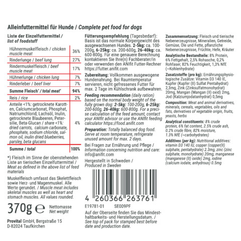 Dog Accessories Wet pet food Polo Powerkick 370g 6 Piece -3- Anifit